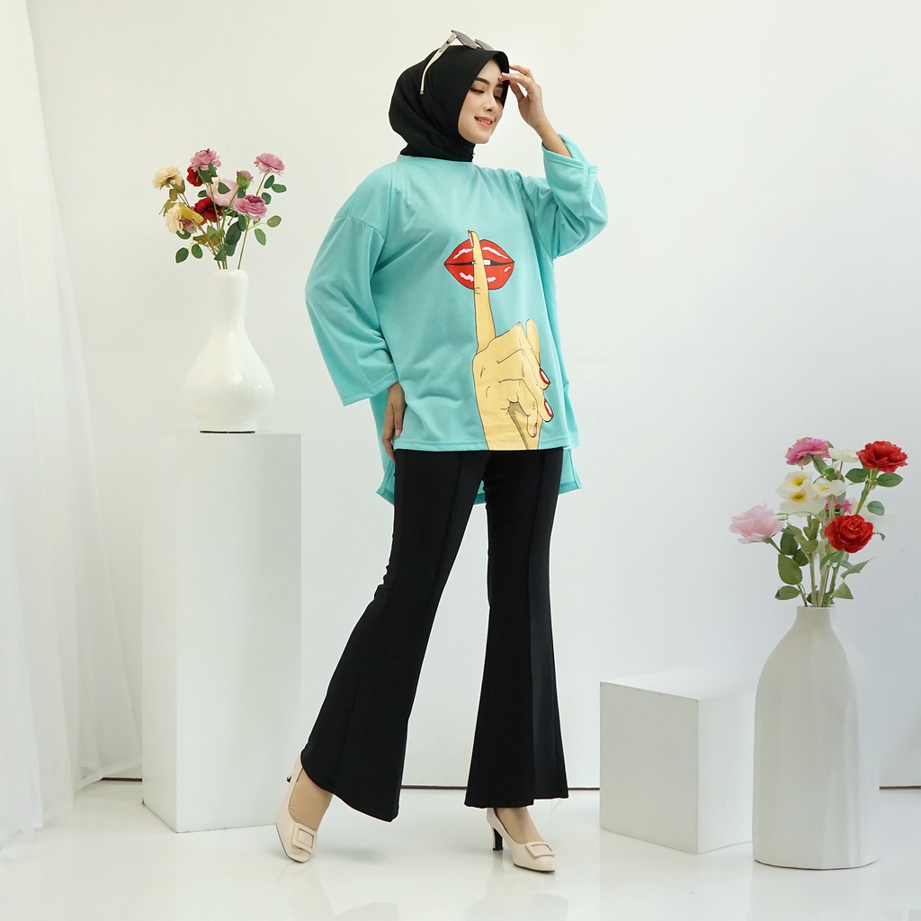 GR ATASAN OVERSIZE KAOS BASIC PENGUIN BEST SELLER SR528