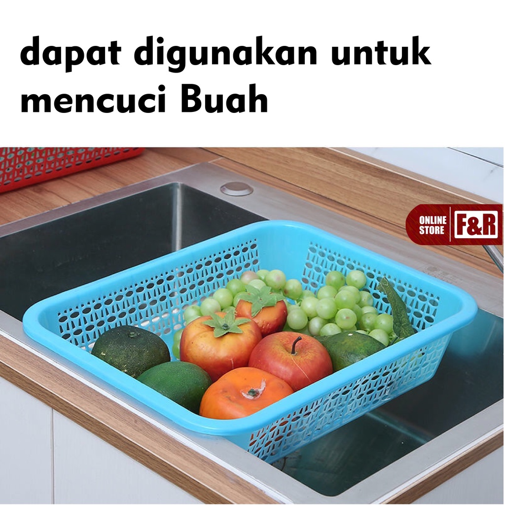 Keranjang Penyimpanan Tempat Serbaguna Kotak Organizer Kranjang Plastik Laundry Pakaian Size XL