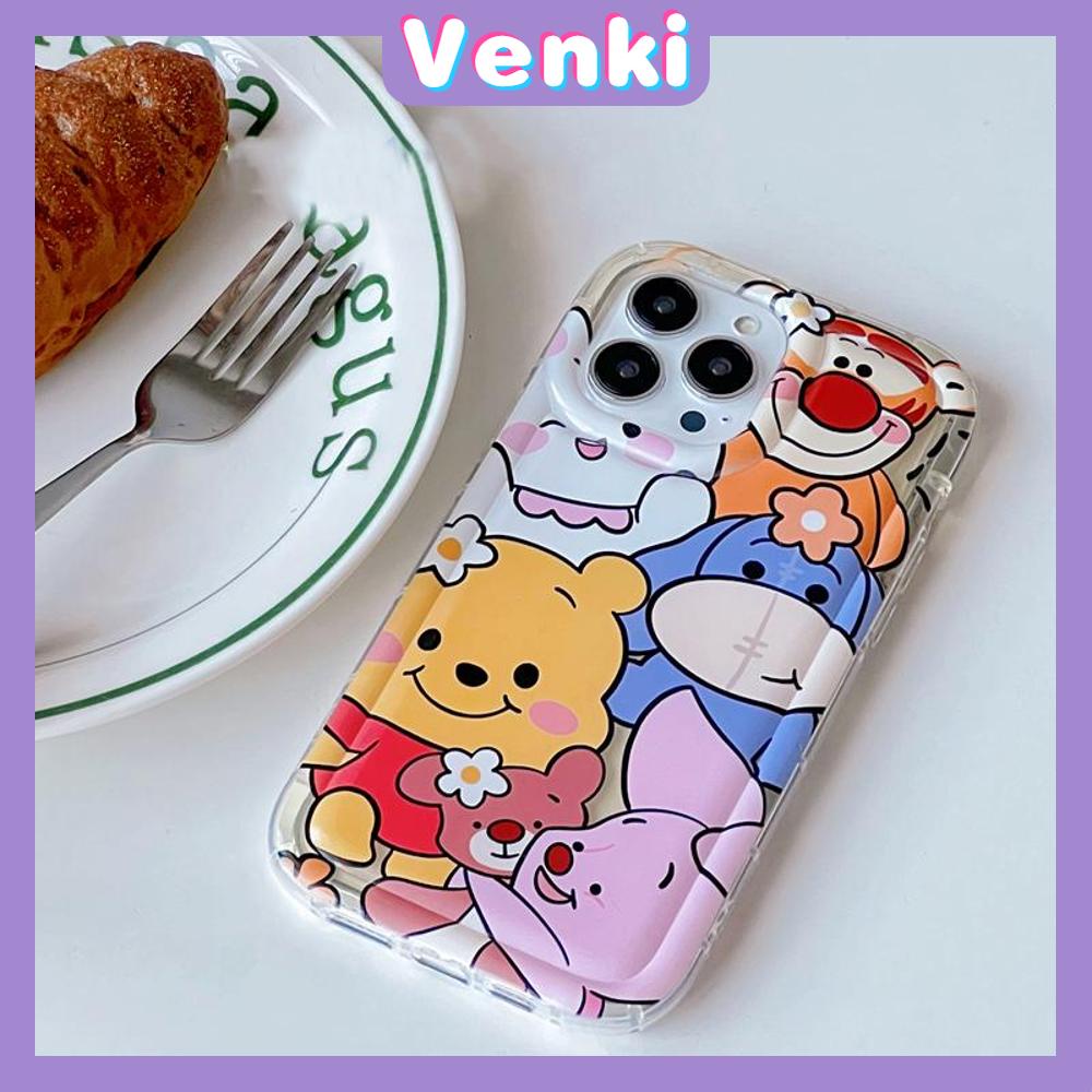 Case For iPhone 14 Pro Max TPU Soft Jelly Airbag Case Glossy Cute Cartoon Animals Case Camera Protection Shockproof For iPhone 14 13 12 11 Plus Pro Max 7 Plus X XR