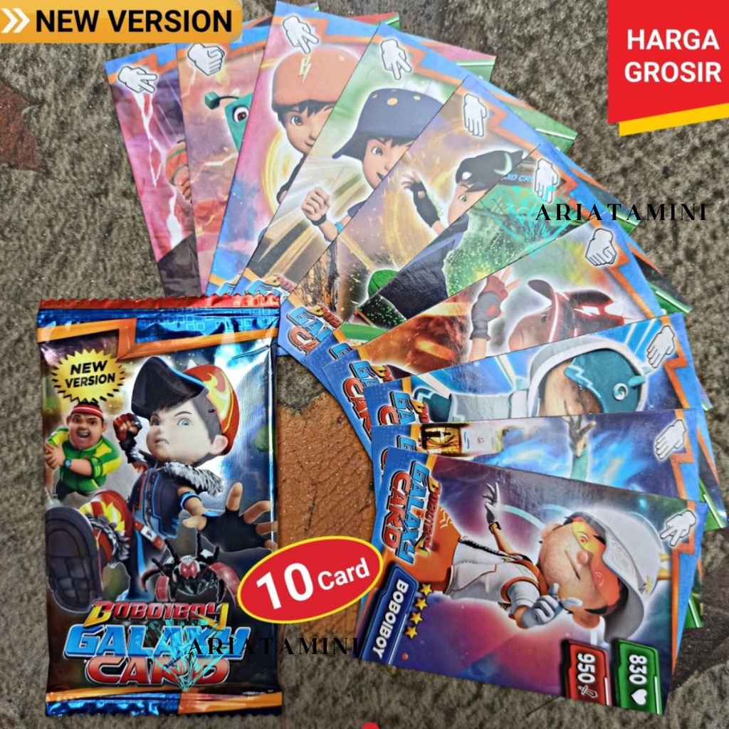 Kartu trading card game Boboiboy galaxy bts bt21 / Kartu uno playing card 1 pack isi 10 kartu / Kart