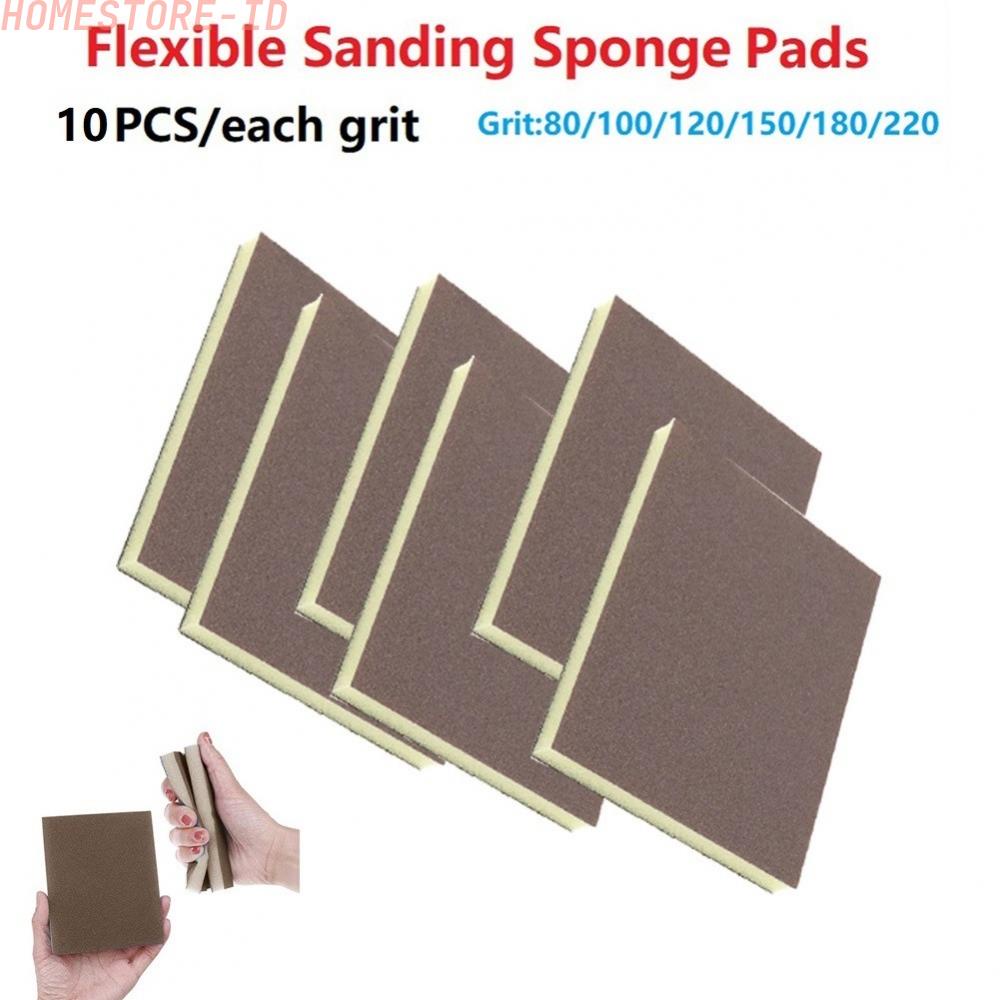 10pcs Pad Spons Amplas Poles Flexible Untuk Alat Pertukangan