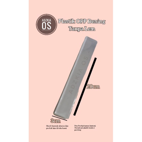 Plastik Opp 3x20cm / Plastik Kaca / Plastik Souvenir