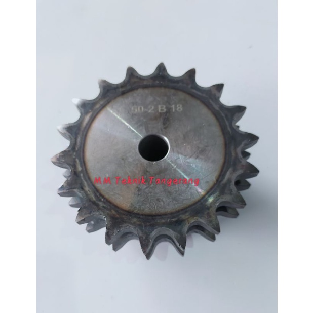 Sprocket RS 50 x 2 x 18 T Gear RS 50-2x18T Rantai Double Gir gigi Z 18T 18 T RS50 -2 50Z18 50x2x18T 50-2 tipe B Sproket Spr 18T 50-2Z18 50x2-18T 50-18T 50X2X18 50D 50 D 50Double 50Dobel Dobel