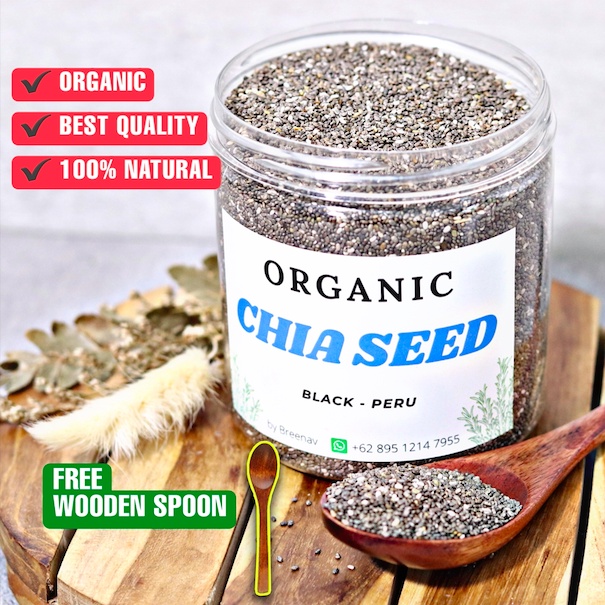 

Organic Chia Seed Peru Biji Cia Seeds Black Organik By Breenav Asli Original Makanan Diet Keto Kaya Serat Pengganti Nasi Shirataki 400gr