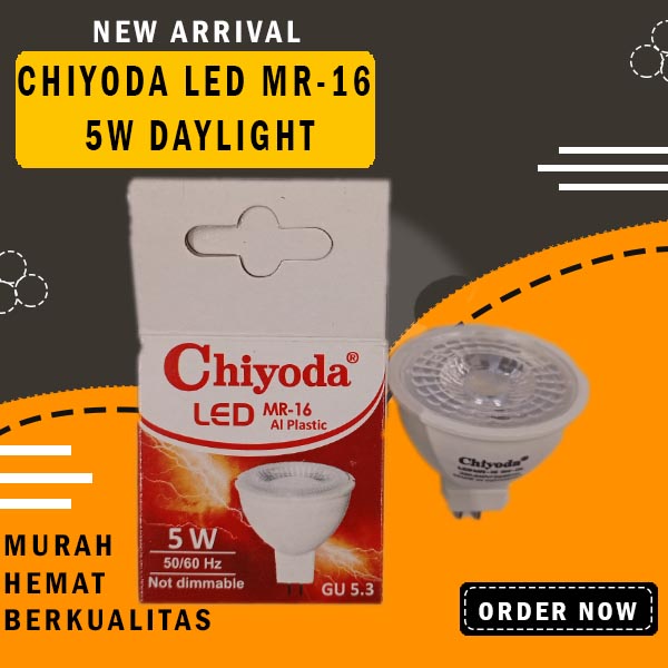 LAMPU LED CHIYODA MR16 AI PLASTIC 5W 250LM DAYLIGHT LAMPU HIAS RUANGAN