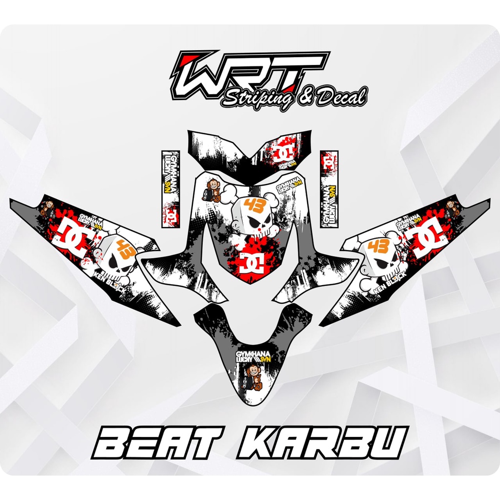 Striping Stiker Hologram Decal Beat Karbu DC