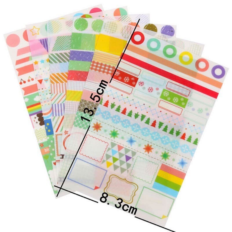 Diary Book Decor Stickers (6pcs)