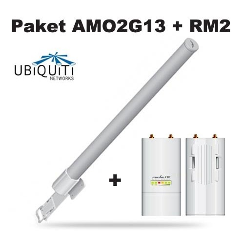 Paket Ubiquiti AMO2G-13 + Rocket M2