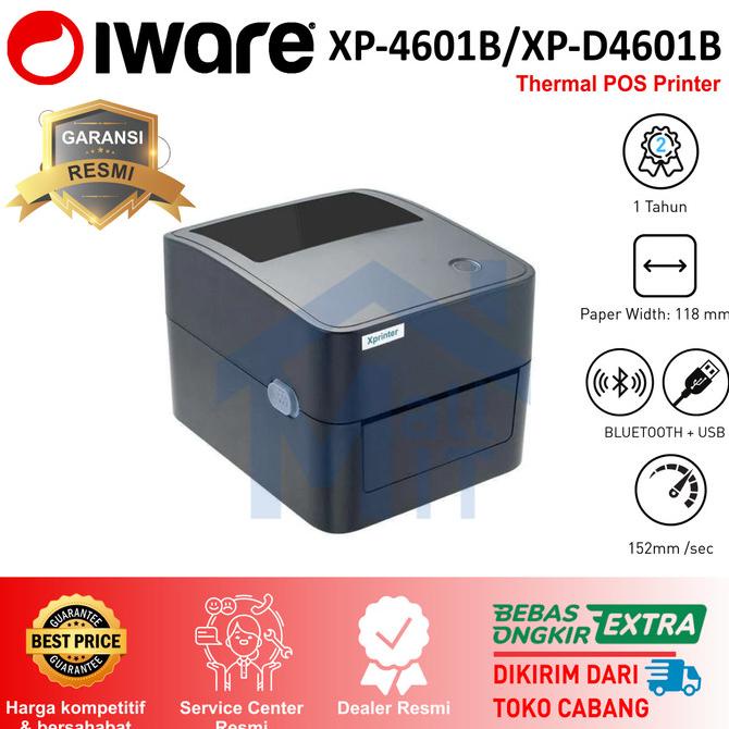 Printer Label IWARE Thermal Xprinter XP4601 XP-D4601 XP-4601 XP-D4601B