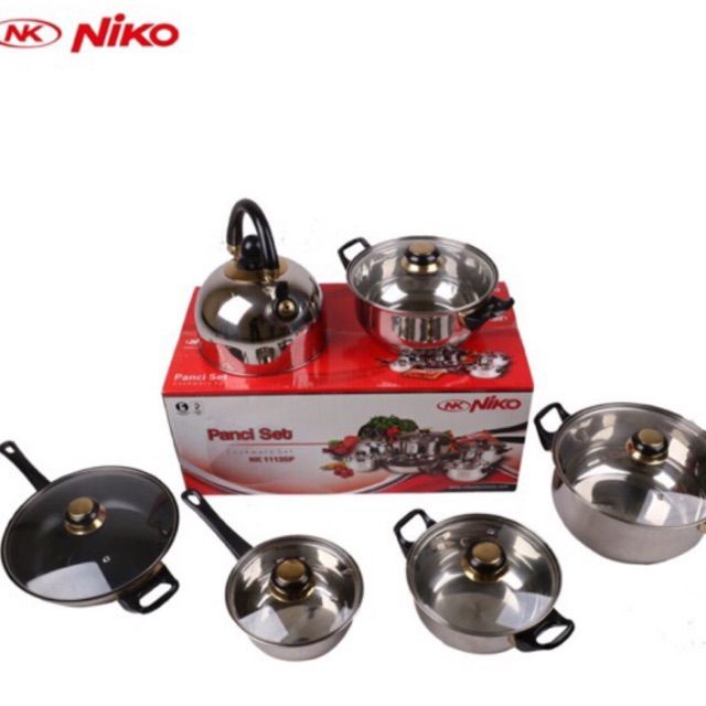 Niko PANCI SET SERBAGUNA STAINLESSTEEL NK 1112ST