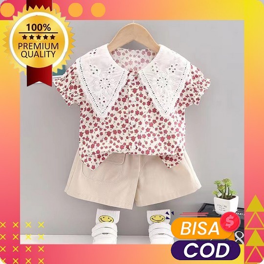Setelan Import Balon Mewah Tangan Tile Anak Perempuan Set Anak Pesta Natal Gereja Baju Stelan Anak C