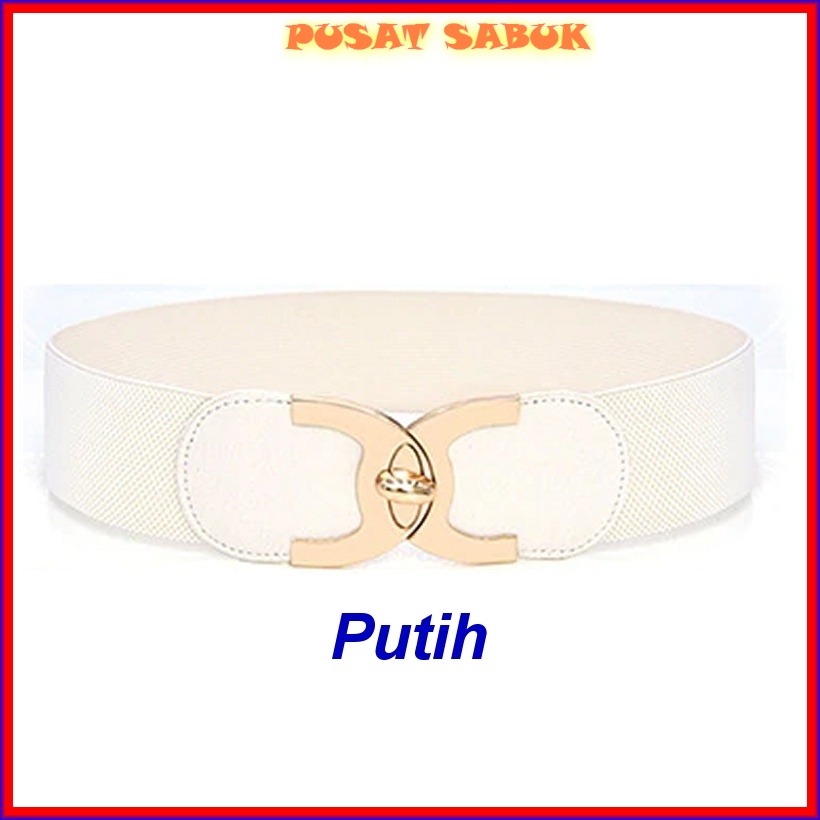 Gesper Ikat Pinggang Belt Wanita Korea Obi Elastis Sabuk Karet Cewek ban gaun kepang Fashion Murah