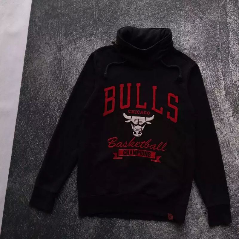 Hoodie NBA Chicago Bulls Champions Full bordir original Terbaik rare item