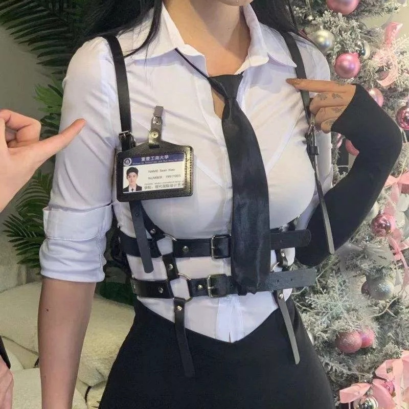 [HF064] Body Belt Harness Fashion Suspender Two Seals of Hubris