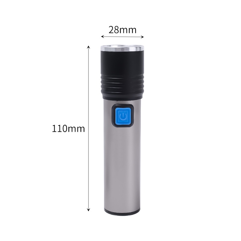 Lampu Senter LED UV Mini 395nm Zoomable Rechargeable Portable
