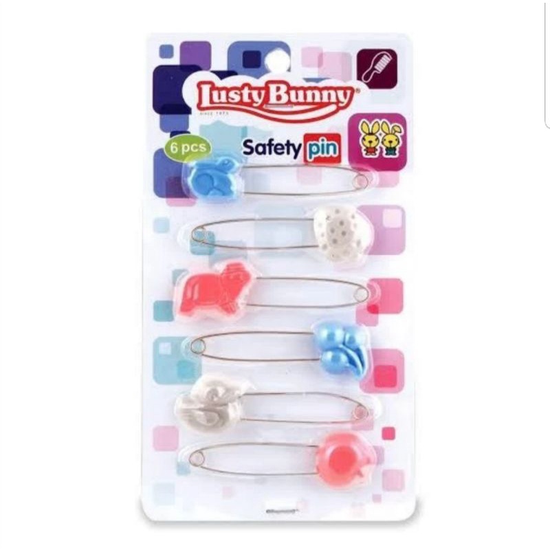 Peniti bayi isi 6 - Safety pin Lusty Bunny