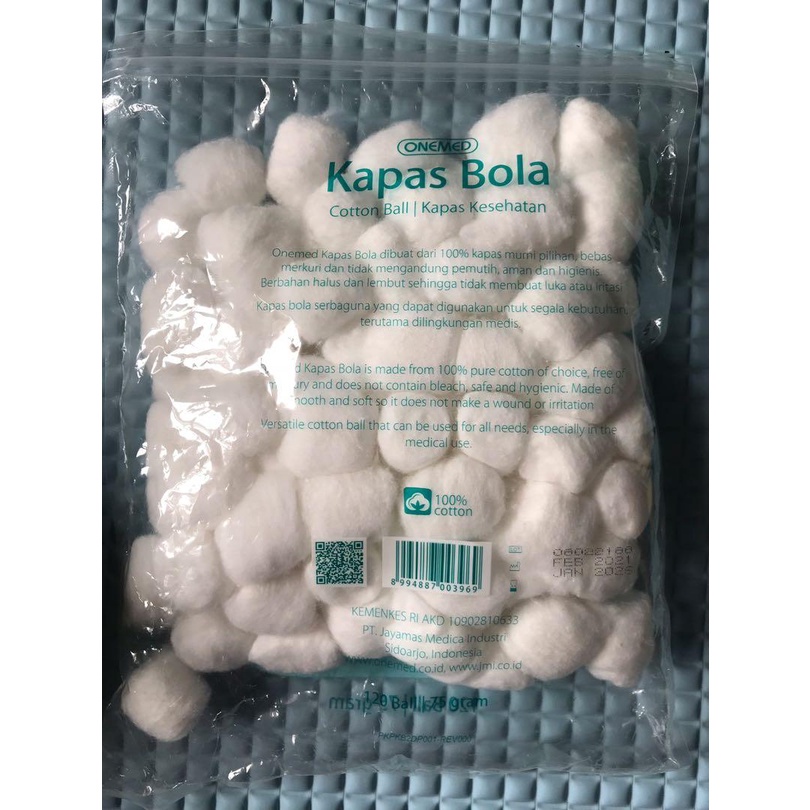 Kapas Bola Kecil / Cotton Ball Kecil ONEMED  isi 120 balls