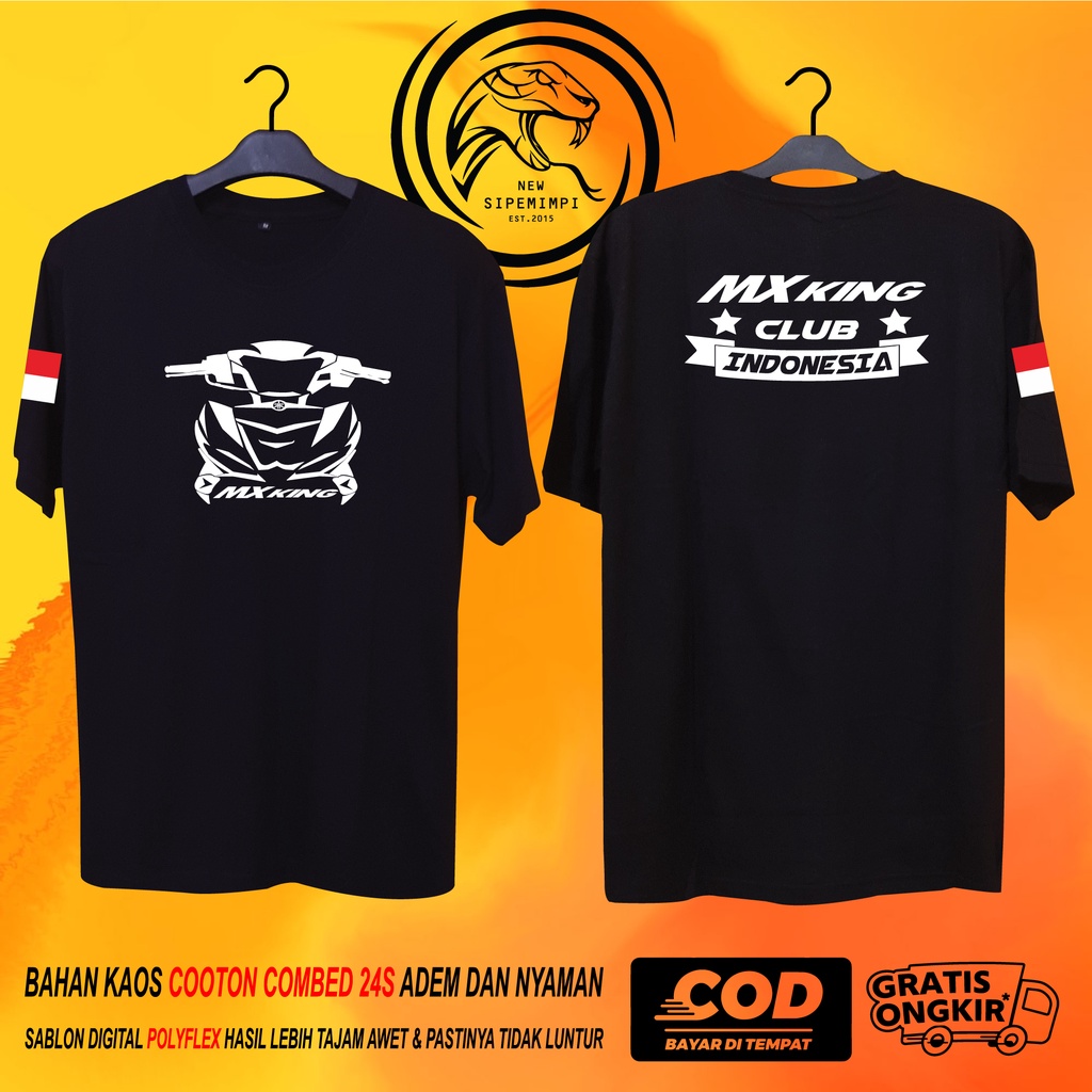 BAJU KAOS MOTOR YAMAHA MX KING CLUB INDONESIA KATUN COMBED 24S PREMIUM