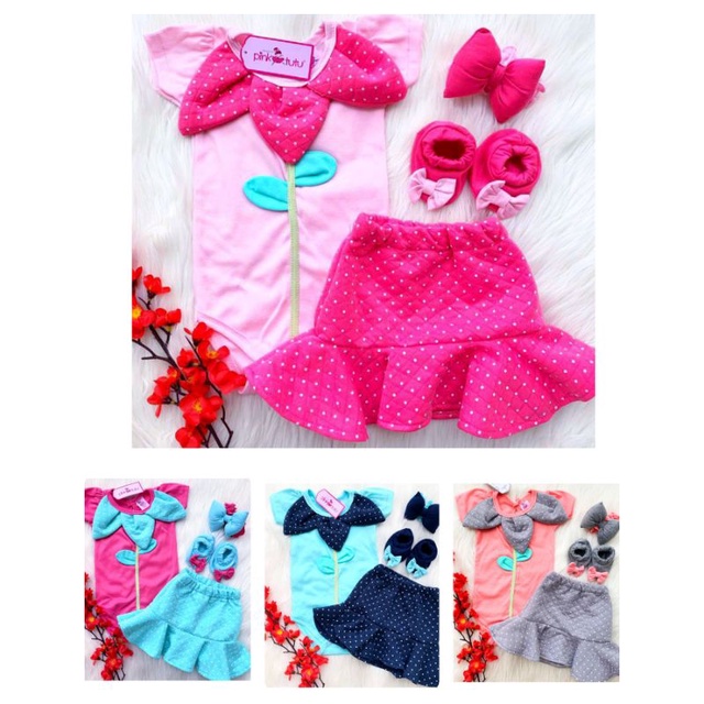 SETELAN BAJU JUMPER BAYI PEREMPUAN 0-18 BULAN+BANDO+SEPATU / SET JUMPER ROK TUTU FREE BANDO SUNFLOWER / SETELAN BAJU BAYI CEWEK LUCU / SETELAN JUMPER ROK BUNGA MATAHARI SUNFLOWER