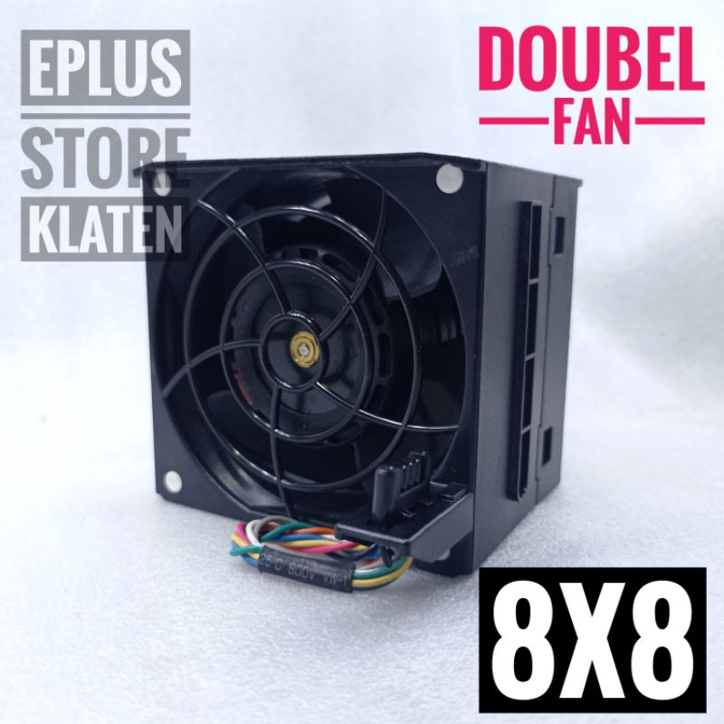 Kipas Fan Dc 12V 8cm 2.30A AVC Doubel Fan Turbo Ball Bearing KP173