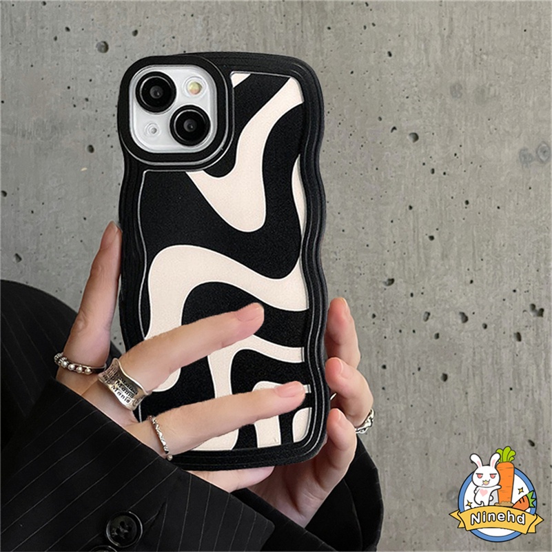 Case Pelindung Pola Zebra Gelombang Untuk OPPO A17 A17K A57 A77 A77s A16 A16k A15 A15s A3s A5s A76 A96 A74 A54 A93 A94 A95 A92 A52 A53 A33 A32 A31 A5 A9 2020 F11 F9 Pro Reno 7 6 5 Pro Reno 8Z 7Z 6Z Cover Penutup Mesin Cuci Zebra Pattern Phone Case