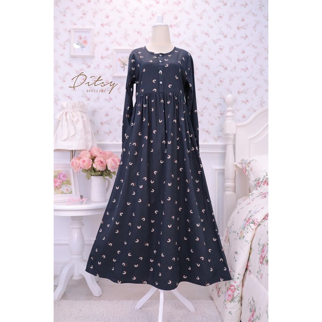 DITSY •RAINBOW DARKBLUE NIGHTGOWN• SIZE S