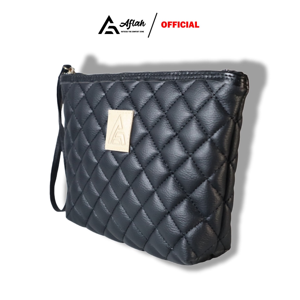 AFLAH - Clutch Wanita Super Premium Full Bordir T01 - Hitam