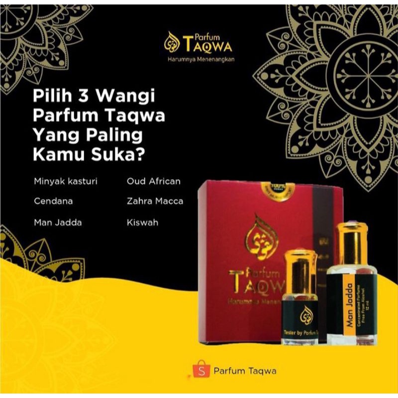 Parfum Taqwa SERIBU BUNGA 12 ml [ Beli 1 Gratis 1 ] | Parfum Sholat SERIBU BUNGA  12 ml Non Alkohol