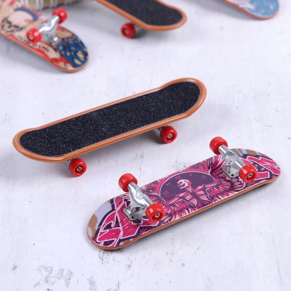 Quinton Finger Skate Board Hadiah Natal Warna Acak Jari Plastik Scooter Surfing Mainan Skateboard Model Skate Truck Mainan Edukasi Jari Mainan Fingerboard