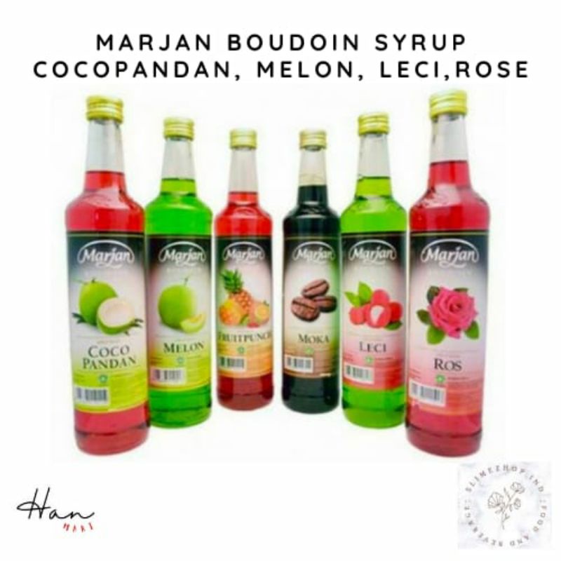 

MARJAN BOUDOIN SYRUP COCOPANDAN / MELON / LYCHEE / ROSE 460ML