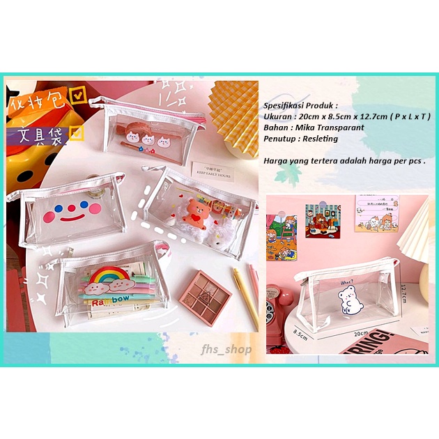 

Tempat Pensil Transparant Tempat Pensil Aesthetic Kotak Pensil Aesthetic Cute Cartoon Pencil Case