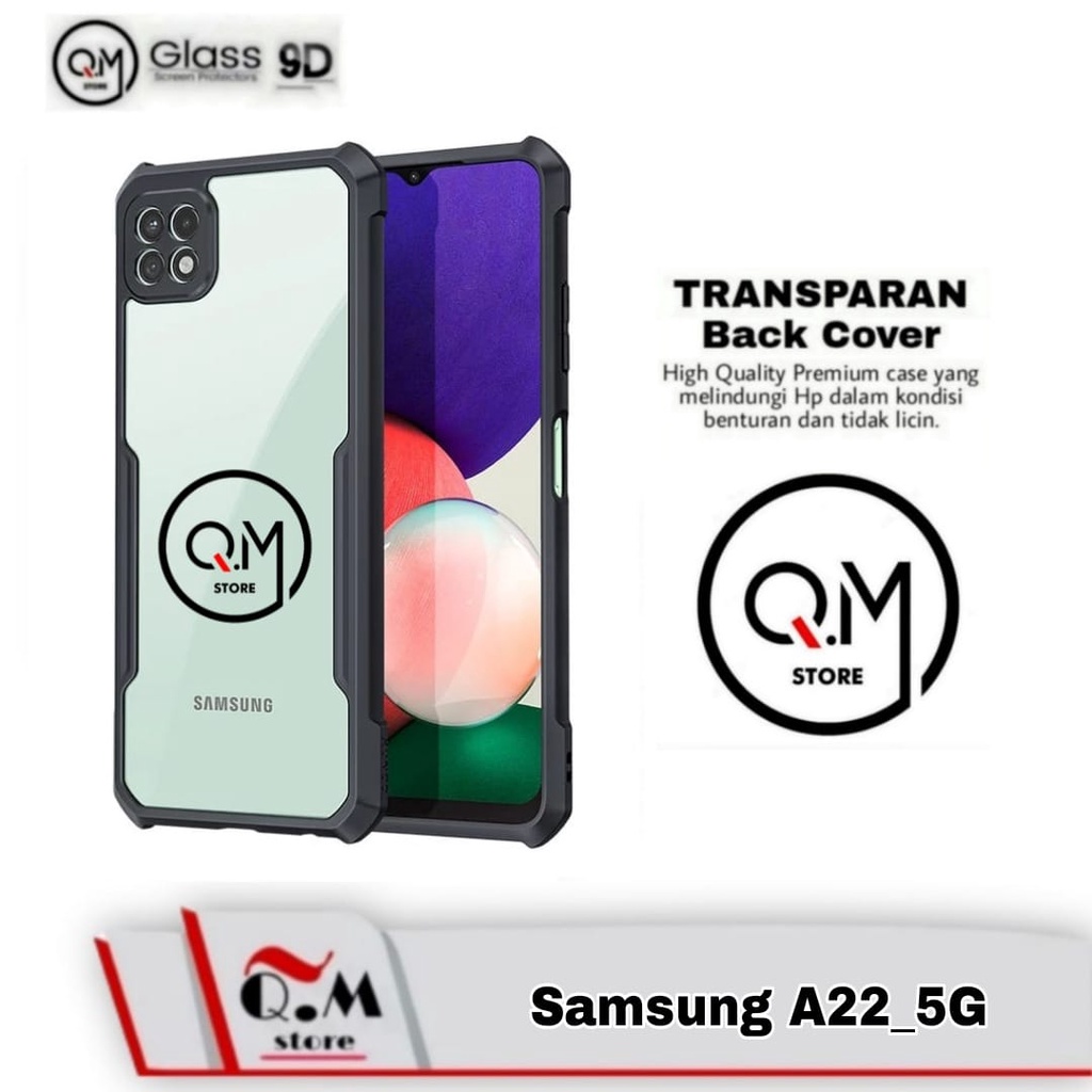 Case Samsung A22 5G Shockproof Transparent Armor Casing Pelindung Back Cover