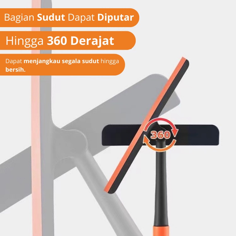 CEO Alat pembersih kaca dan jendela 3 IN 1 multifungsi 360 derajat / Window Mirror Brush Wipper 3in1