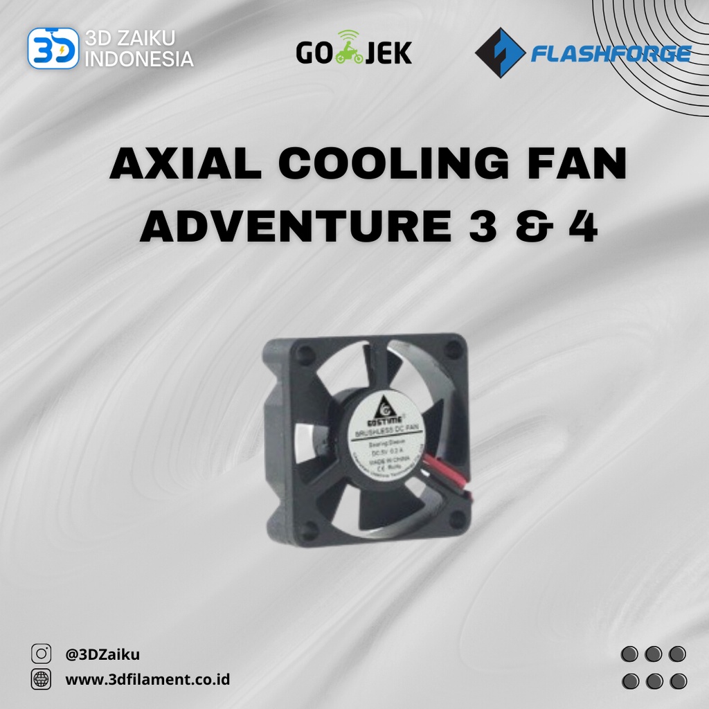 Original Flashforge Adventurer 3 &amp; 4 Axial Cooling Fan Extruder Hotend