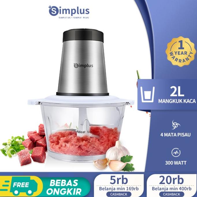 Simplus Blender Elektrik Alat Penggiling Daging Sayur Multifungsi