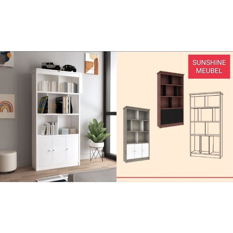 RAK BUKU SERBAGUNA LEMARI BUKU PAJANGAN  MINIMALIS