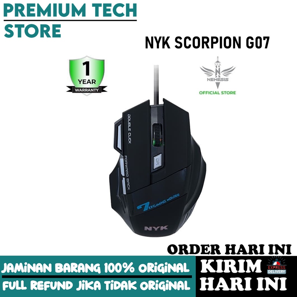 NYK SCORPION G07 GAMING MOUSE - GARANSI 1 TAHUN