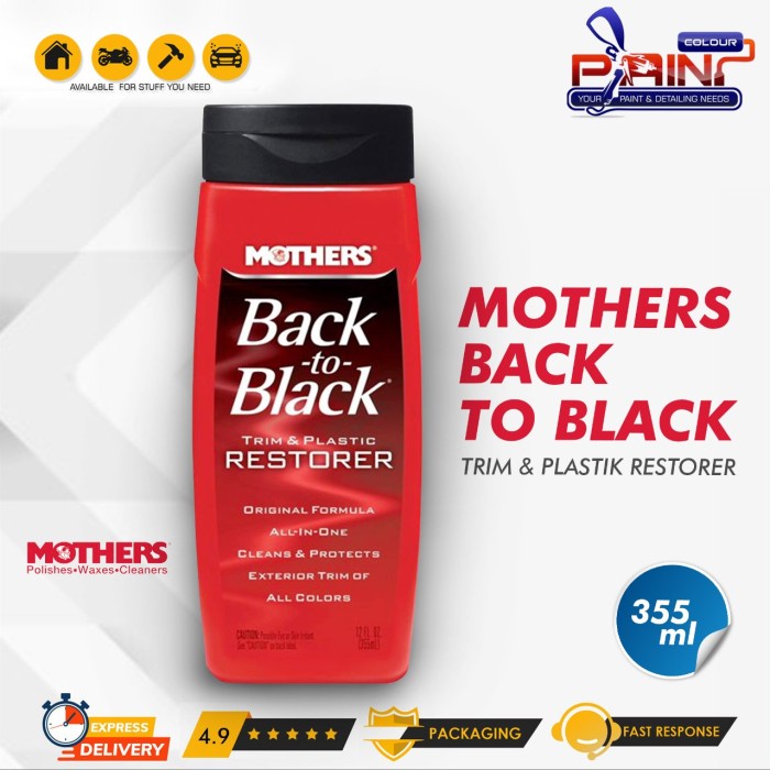 Mothers Back To Black Plastic Trim Restorer, Semir penghitam plastik