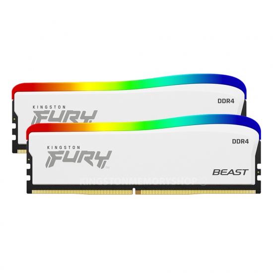 Ram Kingston Fury Beast RGB 16GB White DDR4 3200MHz KF432C16BWAK2/16