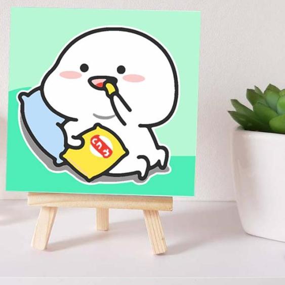 

Paint by number pentol versi 3 canvas 20x20 cm painting kit - pentol11, 15x15cm