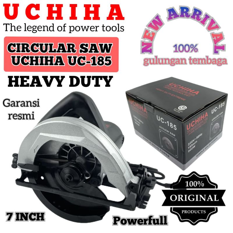 promo circular Saw uchiha TYPE UC 185 / Gergaji kayu / Set Gergaji Serbaguna by Japan full tembaga