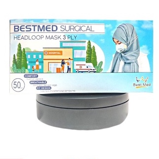 Masker Headloop / Masker Murah/ Masker Hijab / Masker Wajah Merk Bestmed isi 50