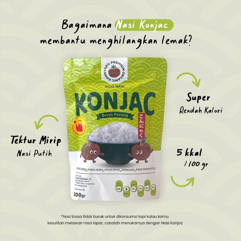 

Beras Konjac Porang konnyaku Pouch 200 gr