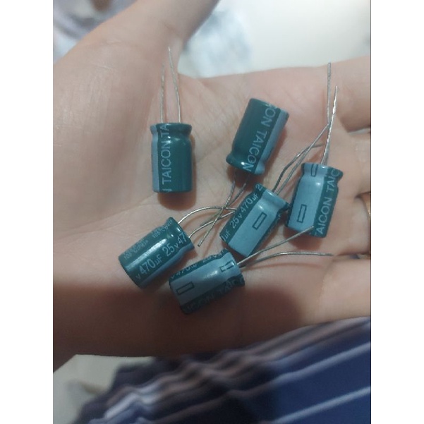 10 PCS Elco Elko Capacitor Kapasitor 470/25 470uF/25 470/25V 470/25V 470uF/25 470/25V 470uf 25v Kualitas Bagus Isi 10 Buah