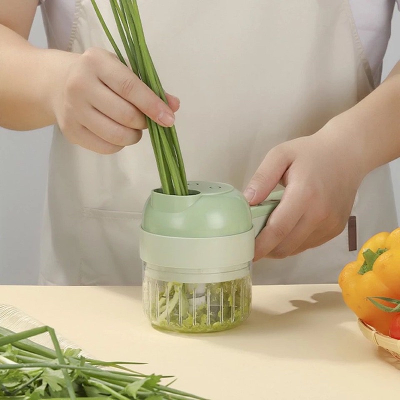 FOOD CHOPPER ELECTRIC 4 IN 1 / BLENDER PORTABLE PENGGILING BUMBU BAWANG PEMOTONG SAYUR ELEKTRIK SERBAGUNA JRW0145