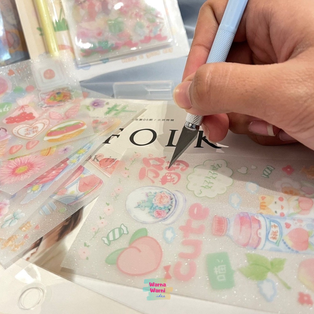 

Sticker Aesthetic Glitter FREE Pisau Cutting - Stiker Buah | Stiker Glitter