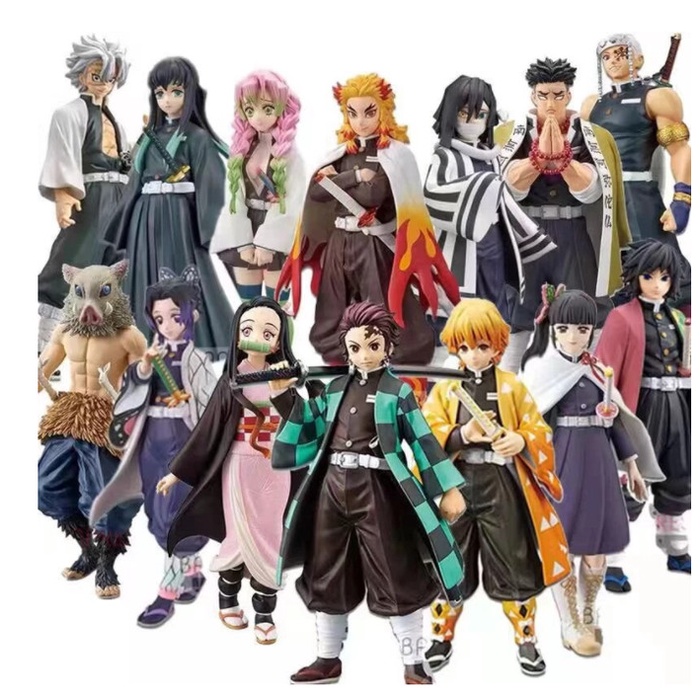 Tanjiro Nezuko Zenitsu Inosuke Action Figure Kimetsu No Yaiba