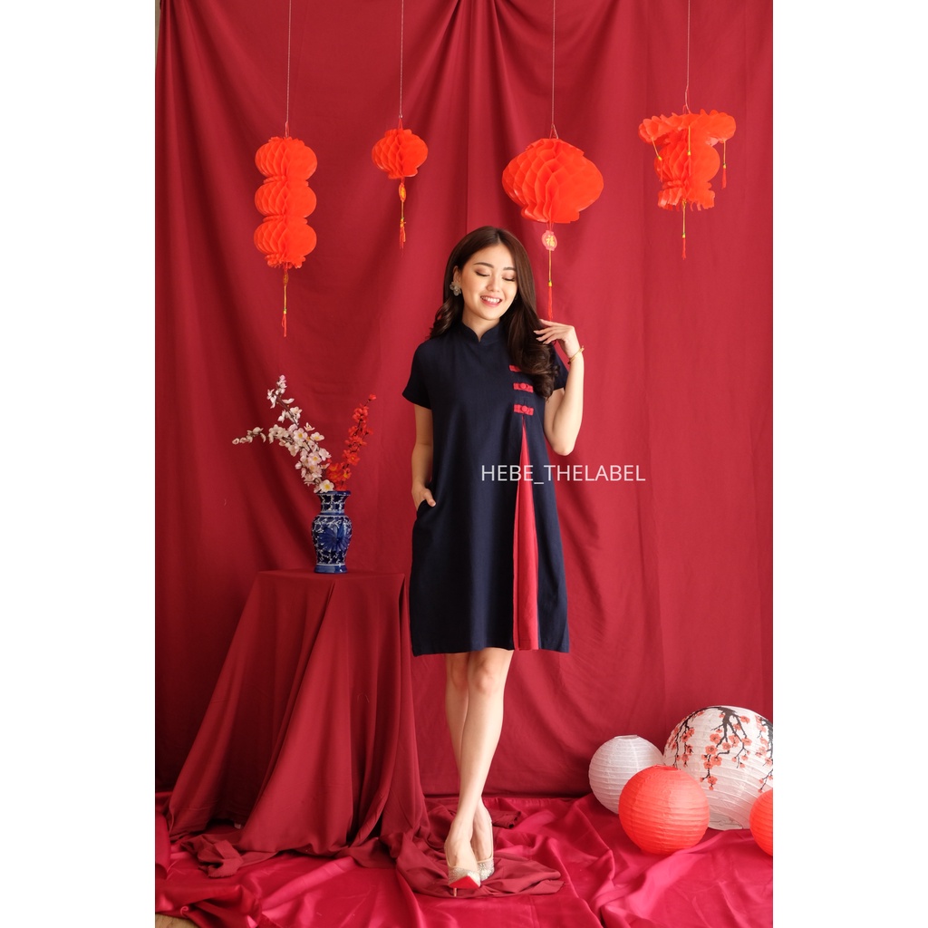 Ji-Hye Dress Cheongsam Chinese New Year - Pakaian Wanita