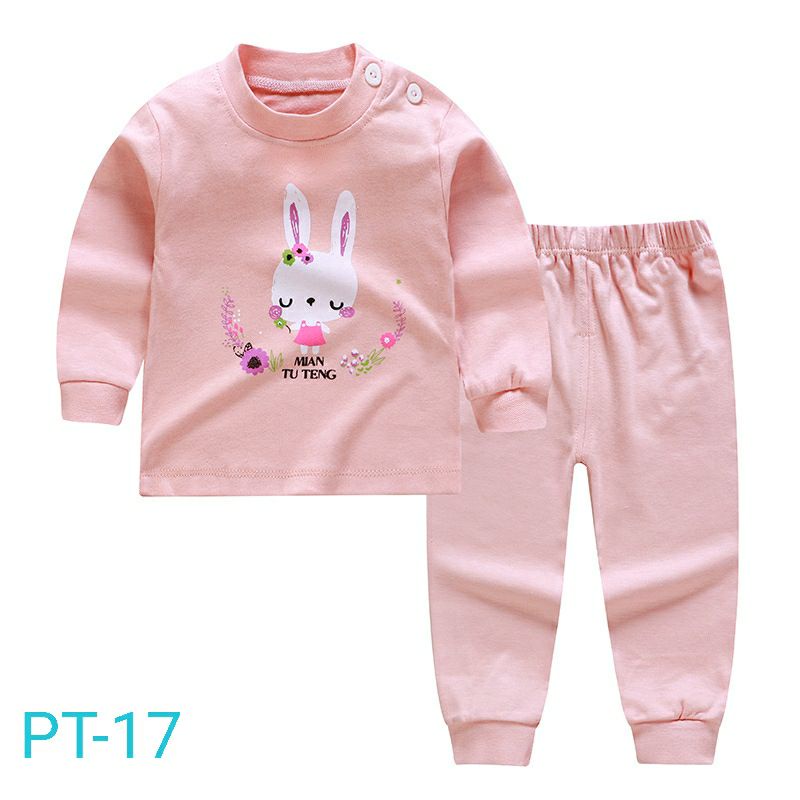 part 2 setelan piyama anak bahan kaos setelan baju tidur anak laki laki dan perempuan 2-7 tahun import