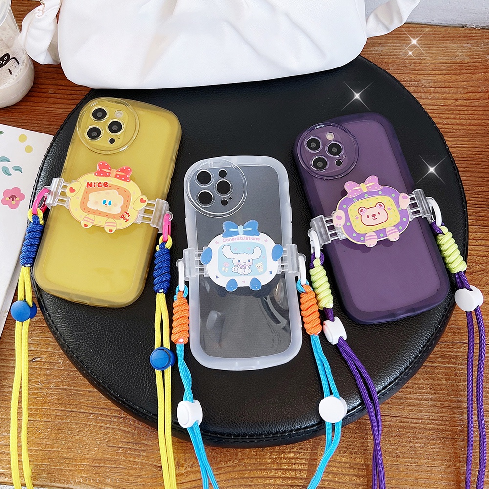 Tali Lanyard Panjang Anti Hilang Motif Kartun Untuk Handphone